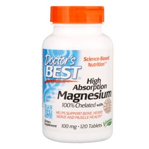 Doctor's Best Magnesium Chelated  / Магнезиев глицинат 200мг. - 120 табл. 