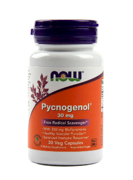 Пикногенол и биофлавоноиди 30 мг | Pycnogenol | Now Foods, 30 капс 