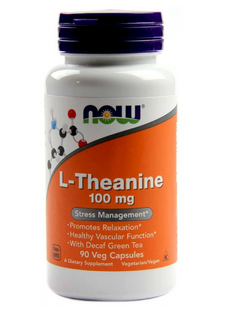 Л - Теанин 100 мг |  L-Theanine |  Now Foods, 90 капс 