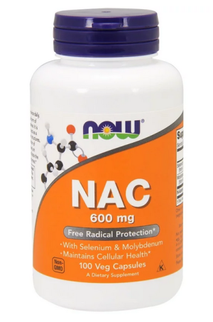 НАК 600 мг | N-Acetyl Cysteine | NAC | Now Foods, 100 капс 