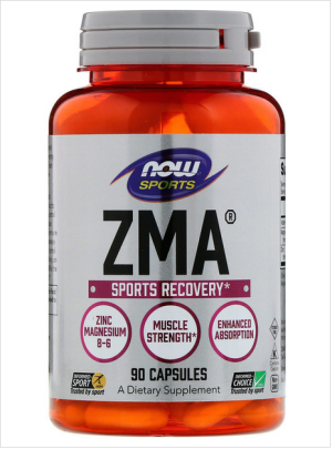 Цинк, Магнезий, Б-6, 800 мг | ZMA | Now Sports, 90 капс