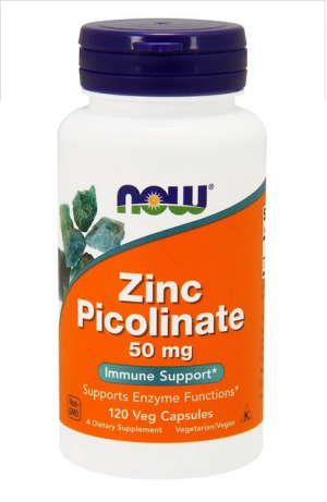 Цинк Пиколинат 50 мг| Zinc Picolinate | Now Foods, 120 капсули