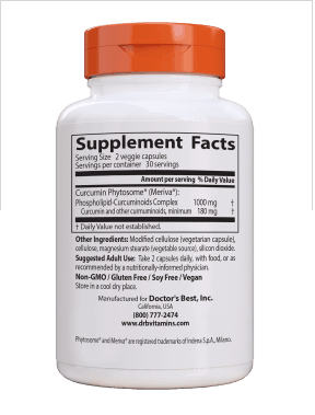  Куркума екстракт 500 мг | Curcumin Phytosome| Doctor's Best, 60 капс