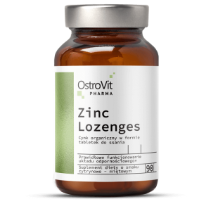 Цинк и Витамин Ц  за смучене | Zinc lozenges | Ostrovit, 90 табл. 