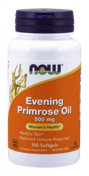 Масло от вечерна иглика 500 мг | Primrose Oil | Now Foods, 100 драж 
