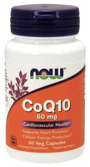 Коензим CoQ10, 60 мг  | Coenzyme Q10 | Now Foods, 60 капс