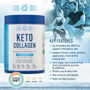 Кето хидролизиран колаген с МСТ | Keto Collagen with MCT | Applied Nutrition, 130 г 