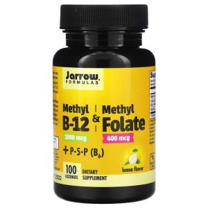 Метил Б12 + Фолат | Methyl B-12 & Methyl Folate | Jarrow Formulas, 100 табл 