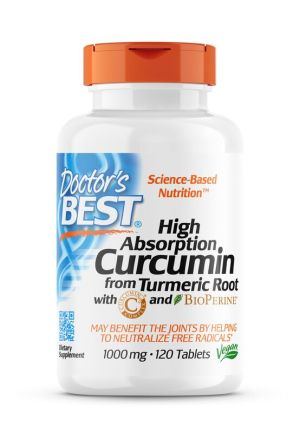  Куркума екстракт с биоперин 1000 мг | Curcumin | Doctor's Best, 120 таблетки
