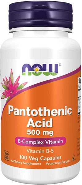 Пантотенова киселина  500 мг Б-5 | Pantothenic acid B-5 | Now Foods, 100 капс 