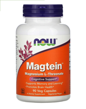 Магнезиев Л - Треонат | Magtein | Now Foods, 90 kапс 
