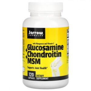 Глюкозамин Хондроитин и МСМ | Glucosamine + Chondroitin + MSM | Jarrow Formulas 120 капс  