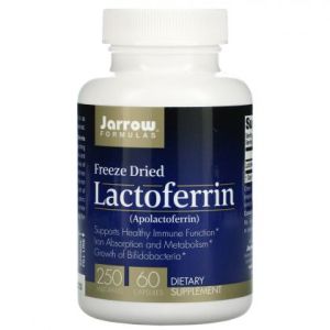 Лактоферин 250 мг | Аполактоферин | Lactoferrin | Jarrow Formulas, 60 капс 