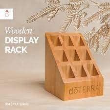 Дървена поставка за 9 масла | Wooden Oil Display Rack | doTERRA  