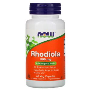 Родиола 500 мг | Златен Корен | Rhodiola | Now Foods, 60 капсули 