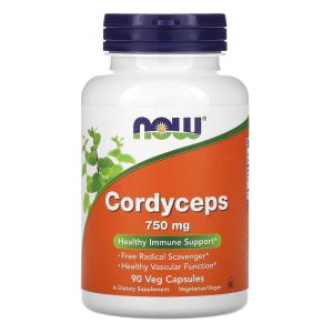 Кордицепс 750 мг | Cordyceps | Now Foods 90 капс 