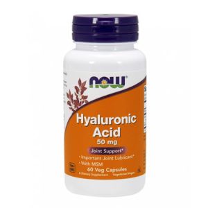 Хиалуронова киселина с МСМ 50 мг |Hyaluronic Acid | Now Foods, 60 капс 