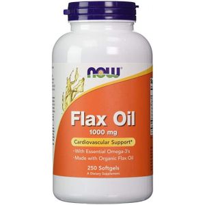 Ленено масло 1000 мг | Flax Oil Organic |  Now Foods, 250 дражета 