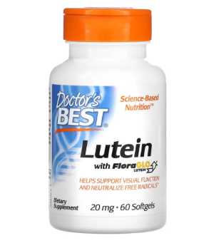 Лутеин 20 мг | Lutein with Lutemax | Doctor's Best, 60 драж. 