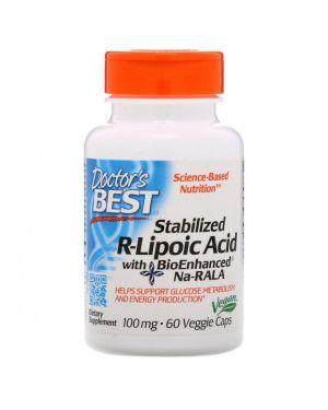 Р Липоева Киселина 100 мг | R-Lipoic Acid | Doctor's Best, 60 капс 