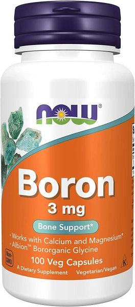 Бор 3 мг | Boron | Now Foods, 100 капс  