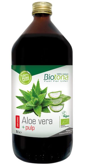  Алое Вера с пулпа 1 л | Organic Aloe Vera + Pulp| Biotona 