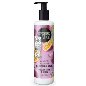 Енергизиращ  душ гел  Mаракуя и какао 280 мл |  Passion Alluring Shower Gel  | Organic Shops