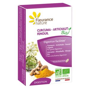 Куркума с Артишок и Копър, БИО | Curcuma, Artichaut, Fenouil BIO | Fleurance Nature, 30 таблетки