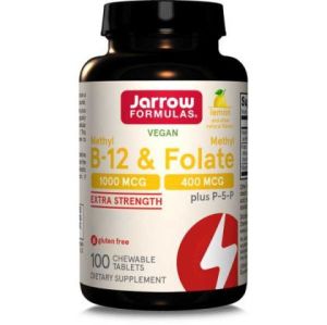 Метил Б12 1000 мкг + Метил фолат | Methyl B-12 & Methyl Folate | Jarrow Formulas, 100 табл. 