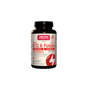 Метил Б12, Метил фолат 5000 мкг, P-5-P | Methyl B-12 & Methyl Folate & P-5-P | Jarrow Formulas, 60 драж. 