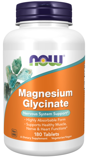 Магнезий  Глицинат | Magnesium Glycinate | Now Foods ,  180 табл. 