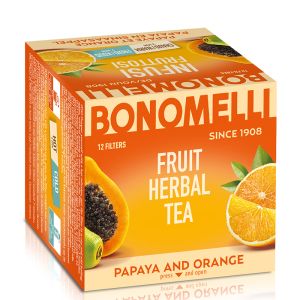 Плодов чай с папая и портокалова кора | Infusion Fruits Papaya and Orange peel | Bonomelli, 12 пакетчета 