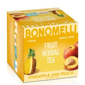 Плодов чай с ананас и праскова | Infusion Fruits Pineapple and Peach| Bonomelli, 12 пакетчета 
