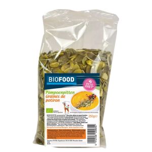 Тиквени семки БИО | Biofood Pompoenpitten Graines de Potirons BIO | Damhert Nutrition 250 g