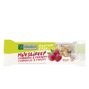 Мюсли бар с малини и йогурт без глутен| Gluten Free Mueslireep framboos and yoghurt | Damhert Nutrition 30 g