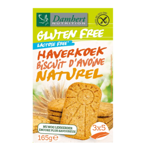 Безглутенови овесени бисквити| Haverkoek Biscuit d’Avoine Naturel | Damhert Nutrition 165 g