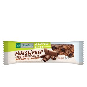 Мюсли бар с шоколад без глутен| Mueslireep Chocoladestukjes | Damhert Nutrition 30 g