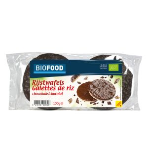 Оризови бисквити с черен шоколад БИО| Rice Cakes Dark Chocolate BIO | Damhert Nutrition 100 g