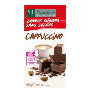 Шоколад с вкус на капучино без захар| Zonder suikeers sans sucres Cappuccino | Damhert Nutrition 85 g