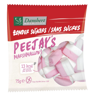 Маршмелоу без захар | Zonder Suikers (sans scvres) Peejays Marshmallows | Damhert Nutrition 75 g