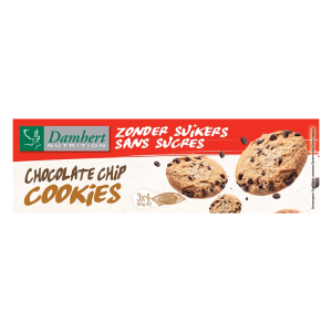Бисквити с шоколадови парченца без захар| Zonder Suikers sans sucres Chocolate Chip Cookies | Damhert Nutrition 90 g