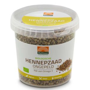 Конопено семе (небелено), БИО | Biologisch Hennepzaad Ongepeld | Mattisson Healthstyle, 400 г