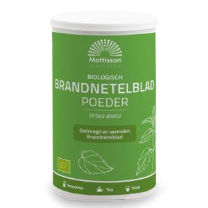 Коприва (лист), БИО | Biologisch Brandnetelblad Poeder | Mattisson Healthstyle, 200 г прах