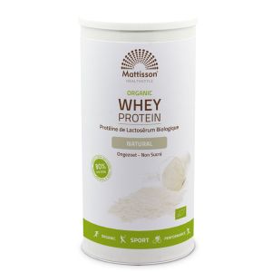Протеин (суроватъчен) био | Organic Whey Protein - Natural | Mattisson Healthstyle, 450 г прах