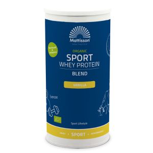 Протеин органик (суроватъчен) Sport | Organic Sport Whey Protein Vanilla | Mattisson Healthstyle, 450 г прах, с вкус на ванилия