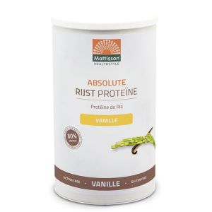 Протеин от ориз | Absolute Rijst Proteïne Poeder Vanille | Mattisson Healthstyle, 500 г прах, с вкус на ванилия