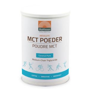 Средноверижни триглицериди на прах – Чист кокос | Vegan MCT Poeder – Coconut Pure | Mattisson Healthstyle, 330 г