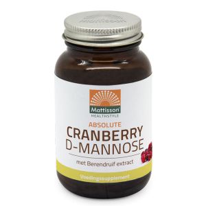 Червена боровинка, D-маноза с екстракт от мечо грозде | Vegan Cranberry D-Mannose met Beredruif Extract | Mattisson Healthstyle, 90 таблетки