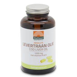 Черен дроб от треска (масло) | Absolute Levertraan Olie | Mattisson Healthstyle, 120 капсули