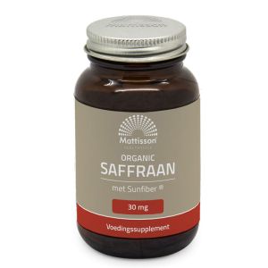 Шафран Sunfiber® Органик 30 мг | Organic Saffraan met Sunfiber® | Mattisson Healthstyle, 60 капсули